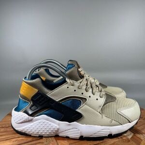 Nike Air Huarache DV7139 100 Women's 8.5 (7Y) Beige Teal Yellow Sneakers